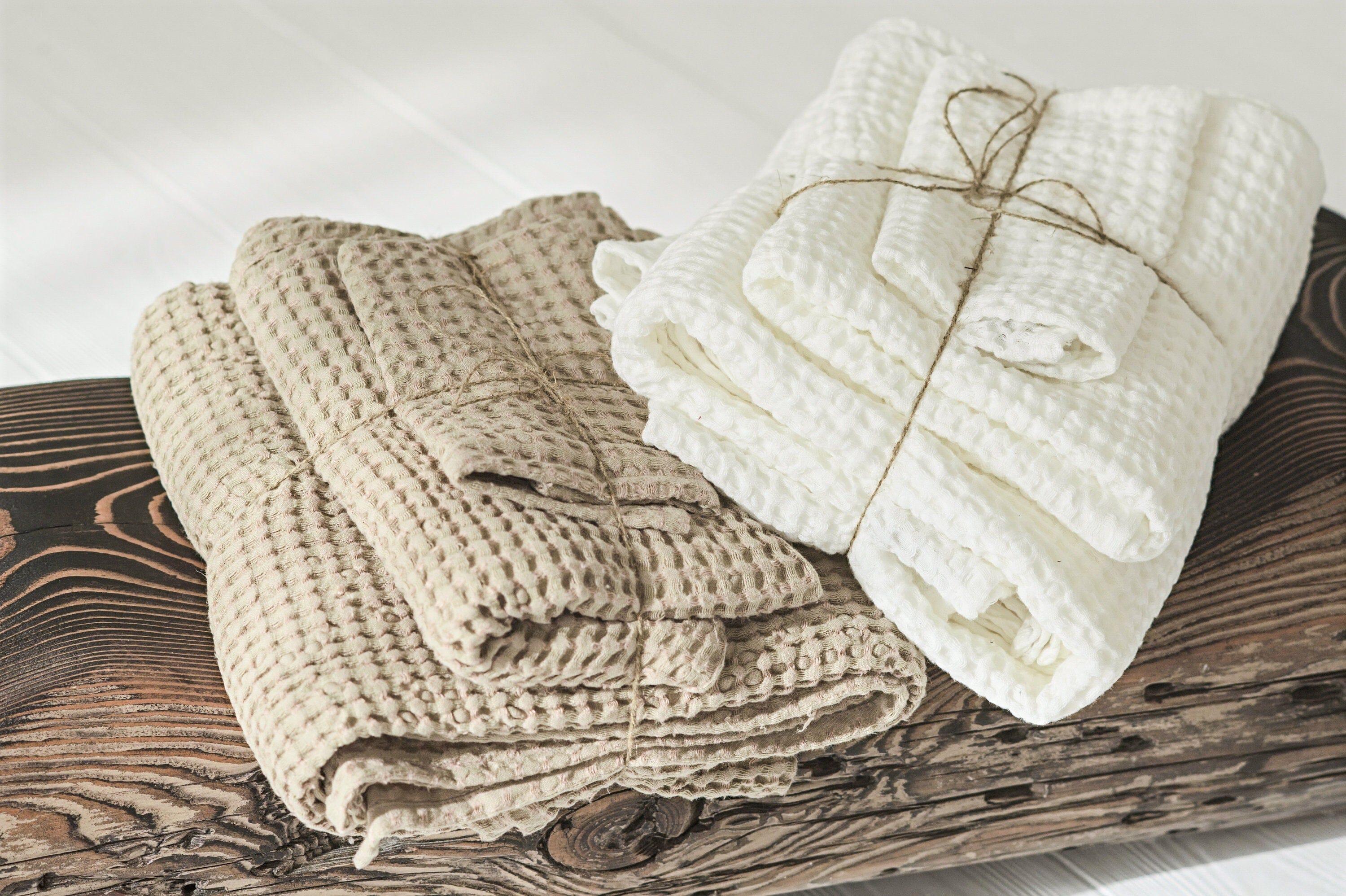 Absorbent Linen Towels Gift Idea Old Linen Mill Beige Hand Towel (1) 50 x 100 cm; 19.7" x 39.4" 