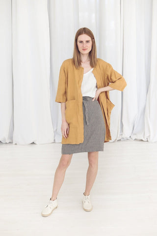 Boho Linen Cardigan for Women Old Linen Mill 