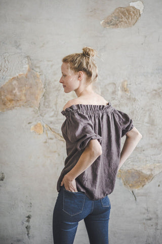 Boho Style Linen Top Blouse Old Linen Mill 