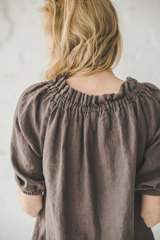 Boho Style Linen Top Blouse Old Linen Mill 