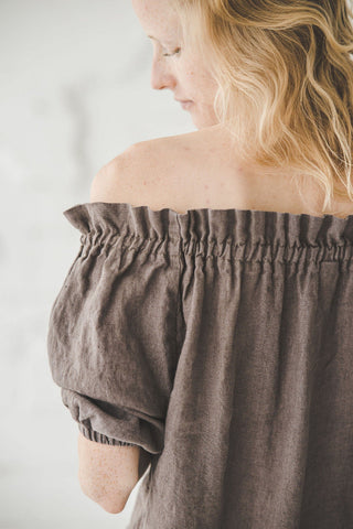 Boho Style Linen Top Blouse Old Linen Mill 