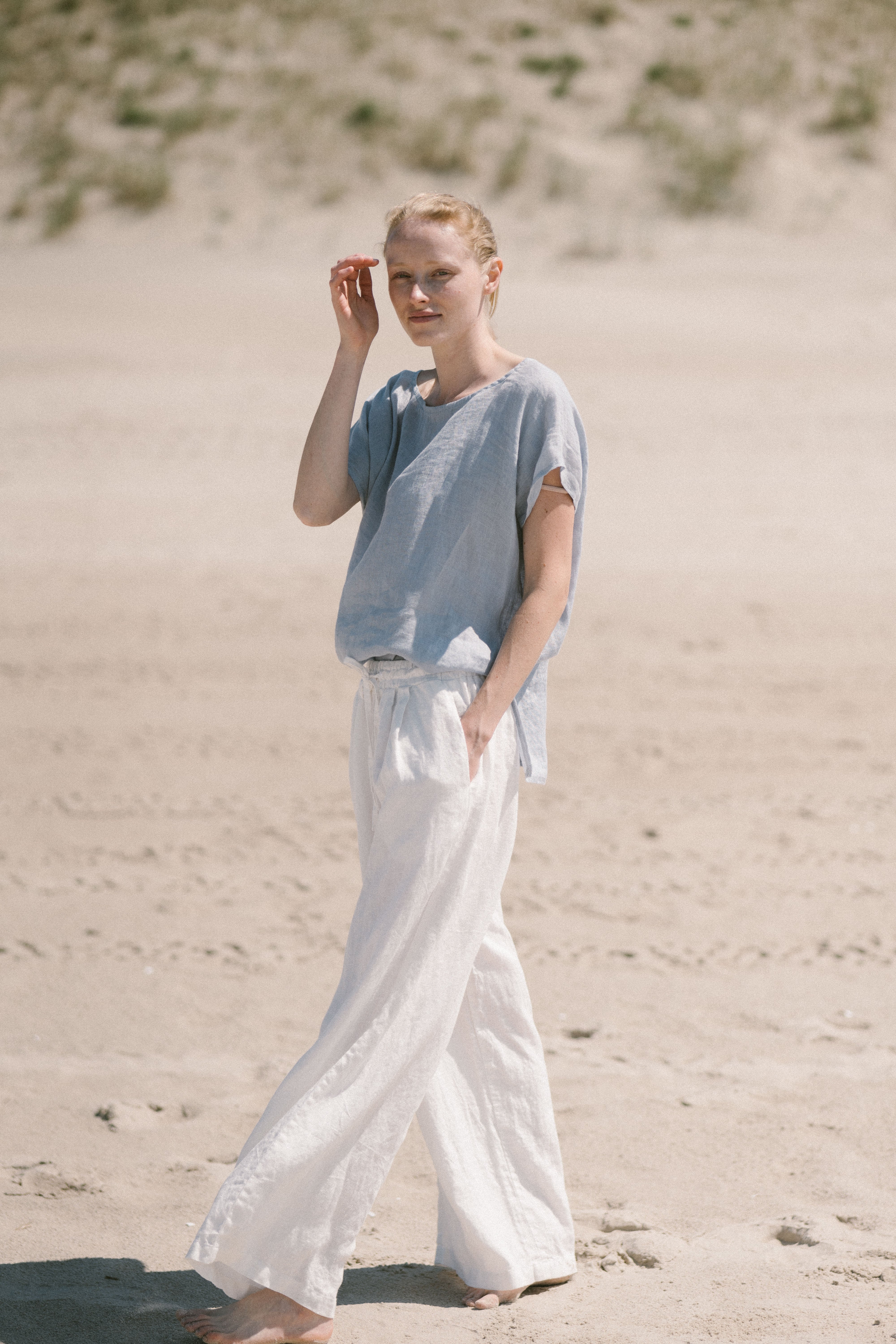 Breezy Light Linen Summer Top Old Linen Mill