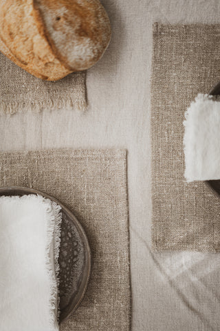 Burlap Linen Placemats PL35x50B Old Linen Mill