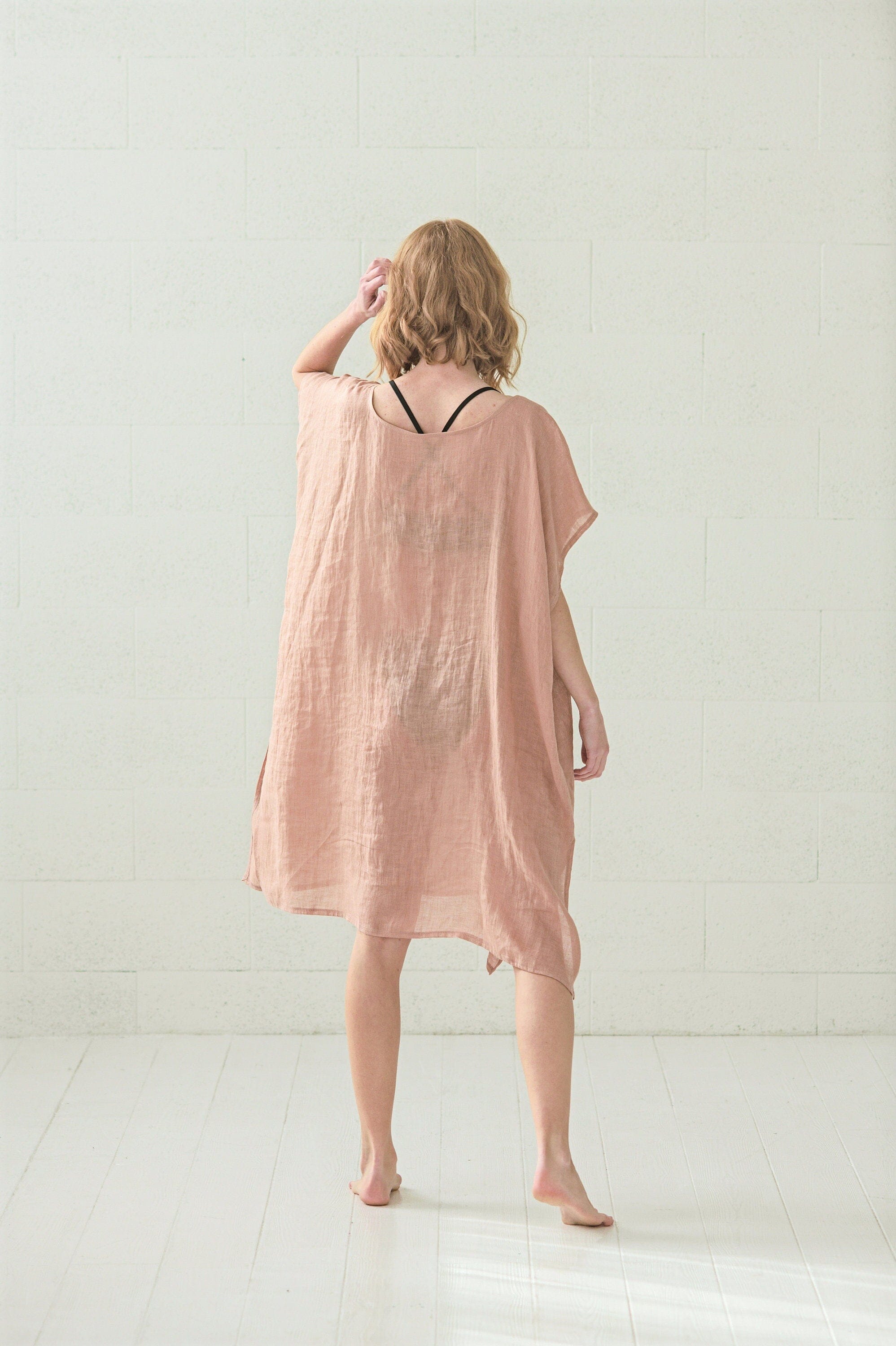 Casual Linen Beach Dress for Women Old Linen Mill 