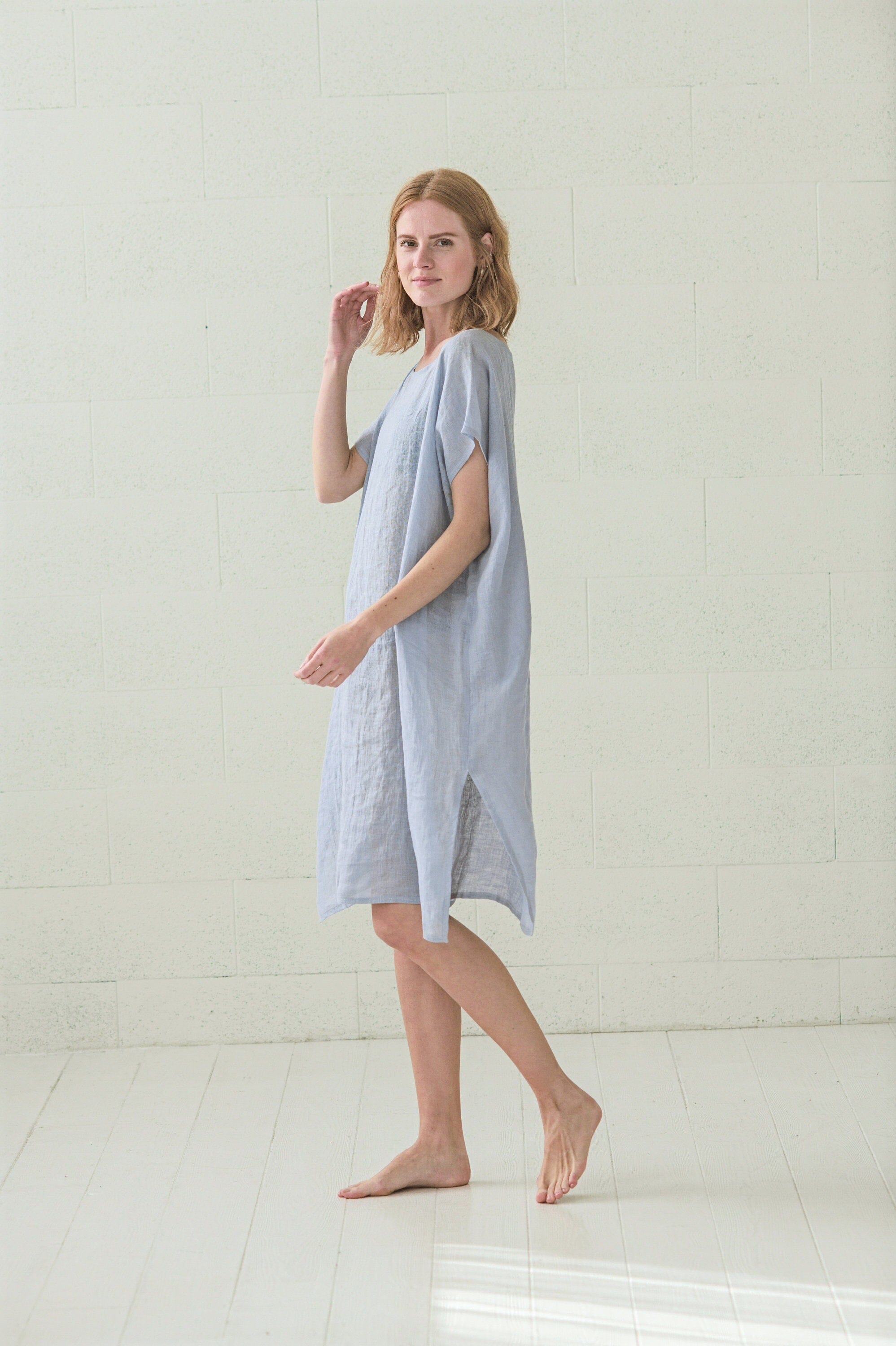Casual Linen Beach Dress for Women Old Linen Mill 