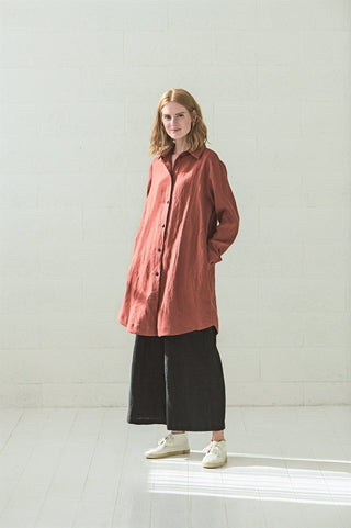 Casual Linen Shirt for Women Old Linen Mill 
