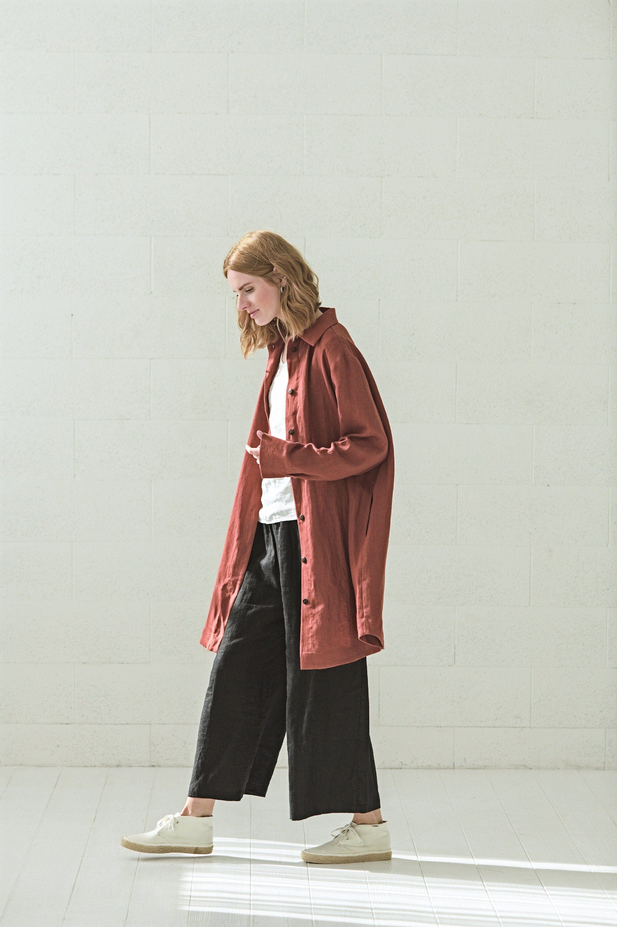 Casual Linen Shirt for Women Old Linen Mill 