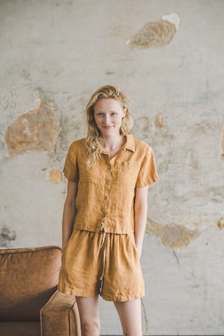 Casual Linen Summer Shorts Old Linen Mill 