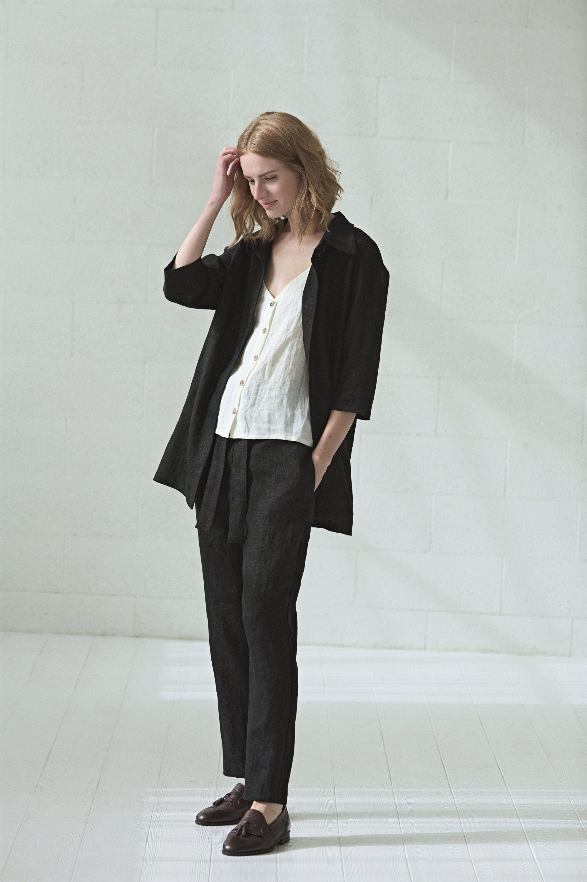 Casual Linen Top for Women Old Linen Mill 