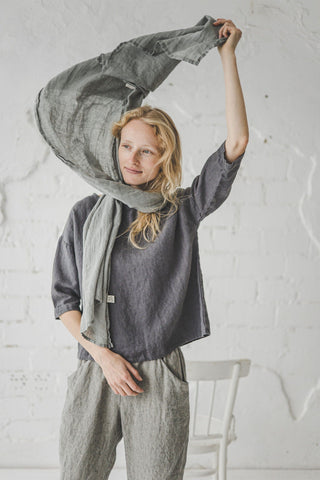 Casual Linen Women Top Old Linen Mill 