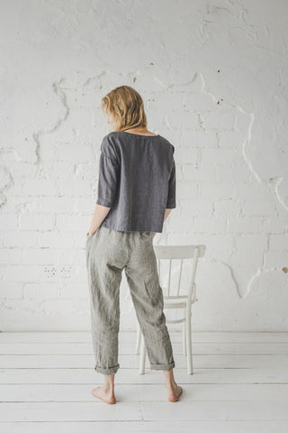 Casual Linen Women Top Old Linen Mill 