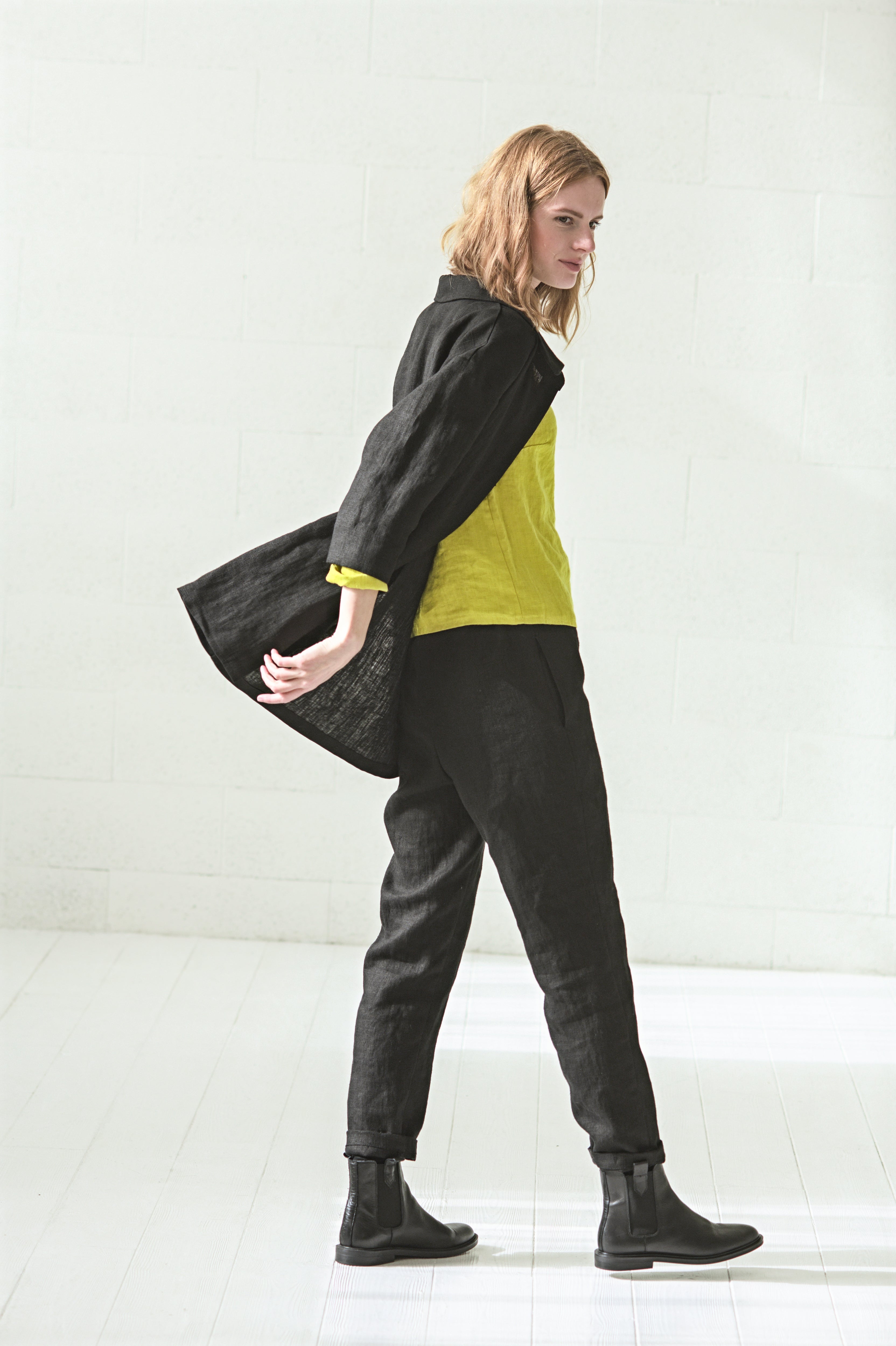 Casual Long-Sleeve Linen Blouse Old Linen Mill