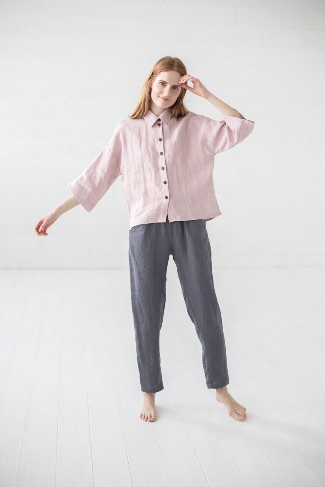Casual Loose Linen Pants Old Linen Mill 