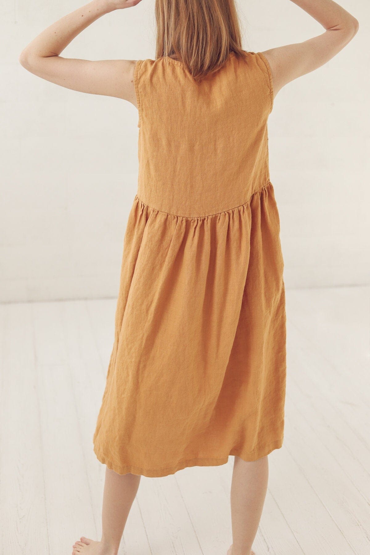 Casual Loose Linen Shirt Dress Old Linen Mill 