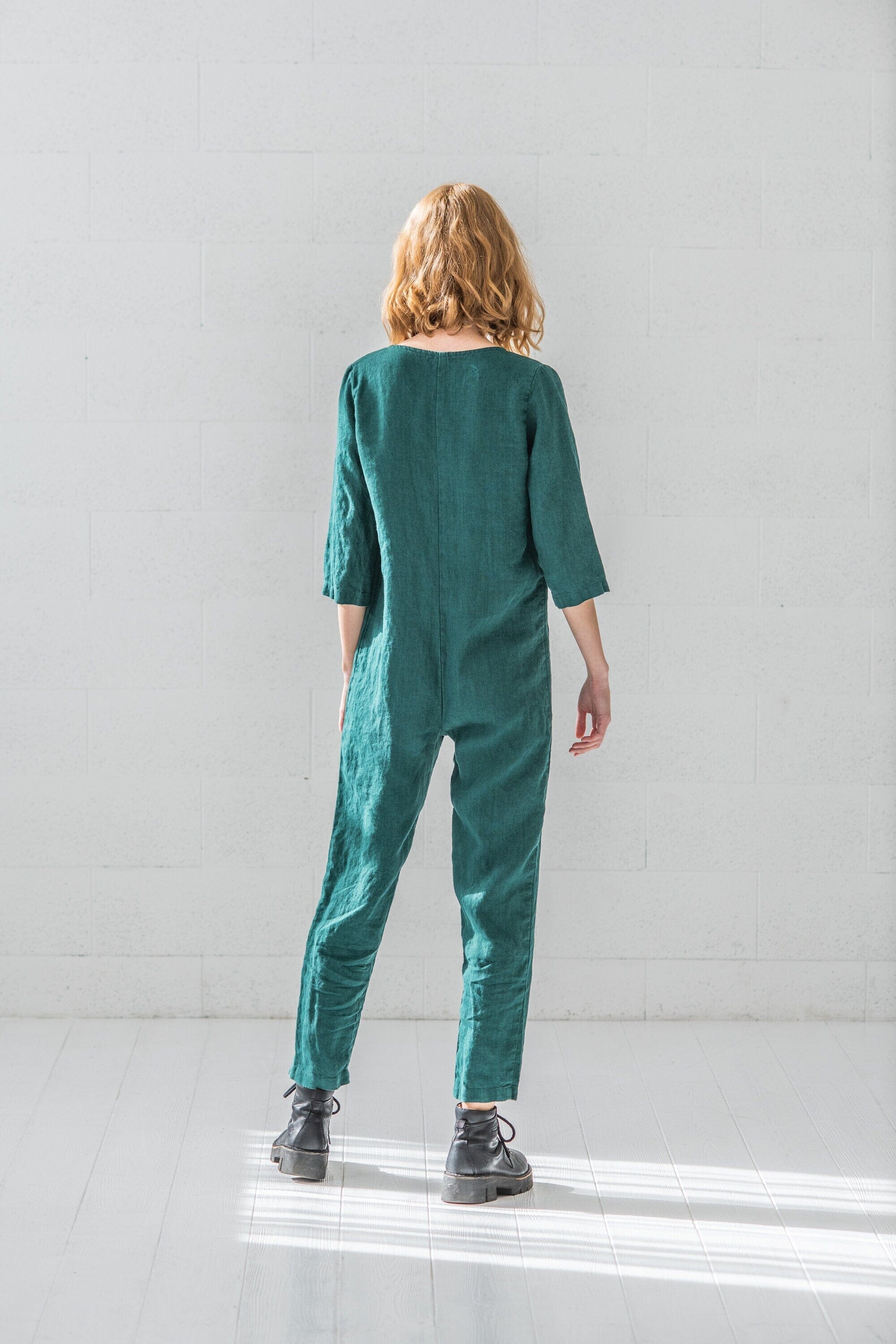 Casual Loose Linen Soft Jumpsuit Old Linen Mill 