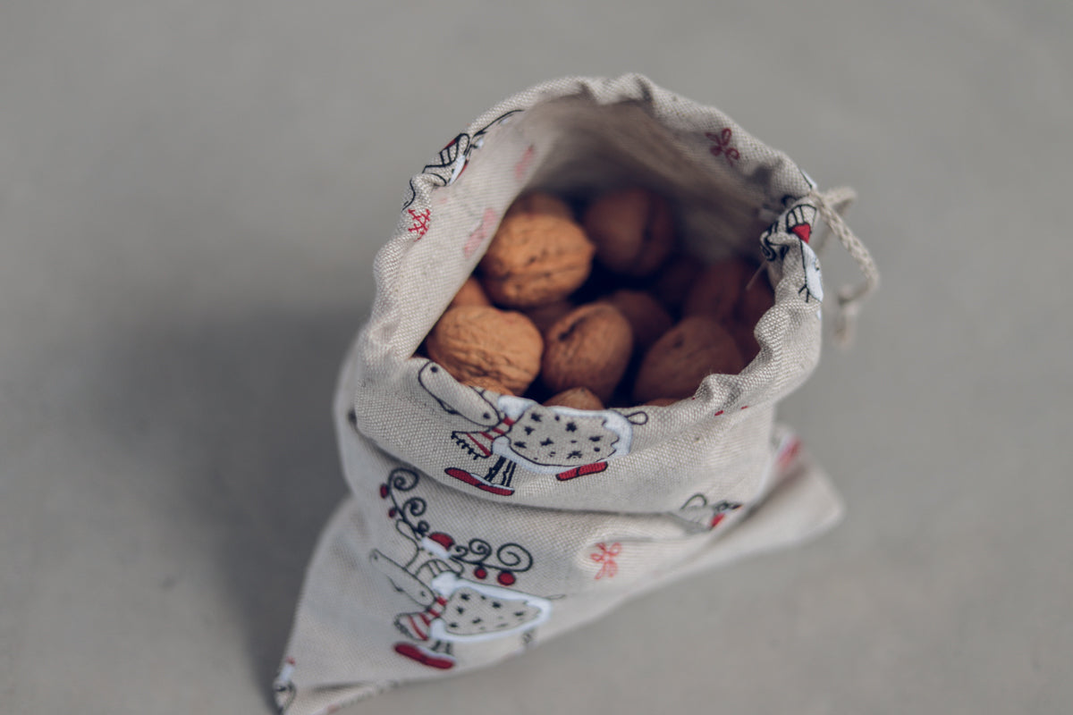 Christmas Linen Kitchen Produce Storage Bag Old Linen Mill