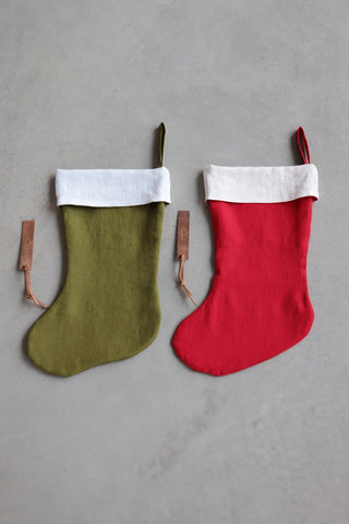 Christmas Linen Stocking - Limited Edition with Free Personalization oldlinenmill.com