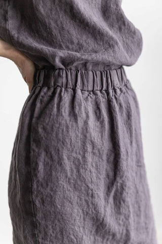 Classic Above-Knee Linen Skirt Old Linen Mill 