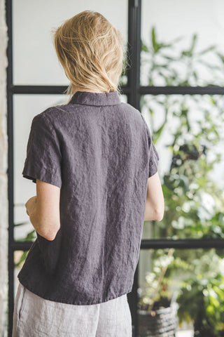 Classic Button Up Linen Shirt Old Linen Mill 