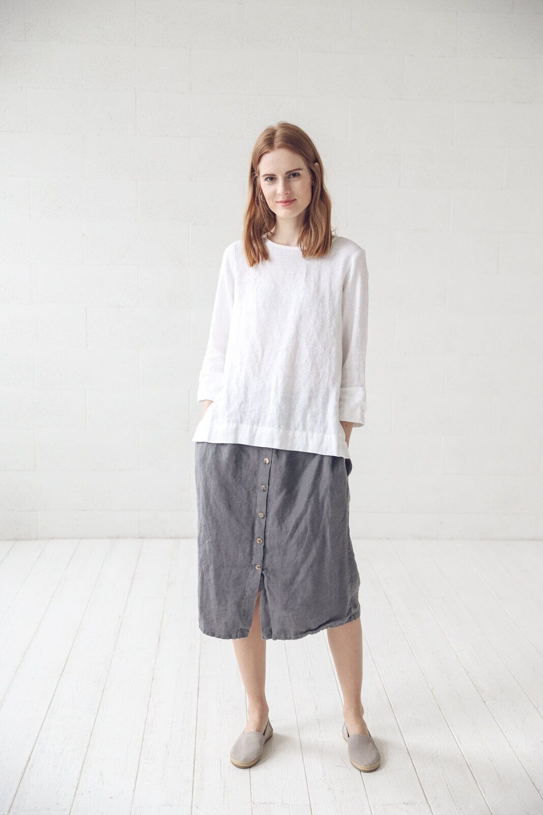 Classic Elegant Linen Top for Women Old Linen Mill 