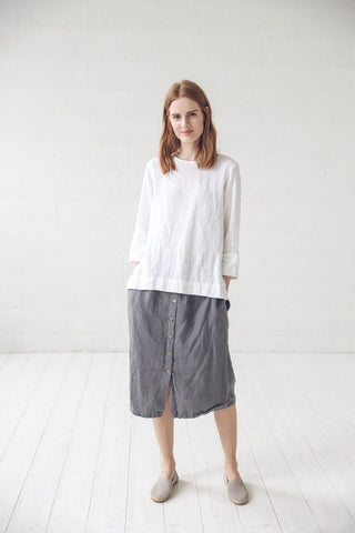 Classic Elegant Linen Top for Women Old Linen Mill 