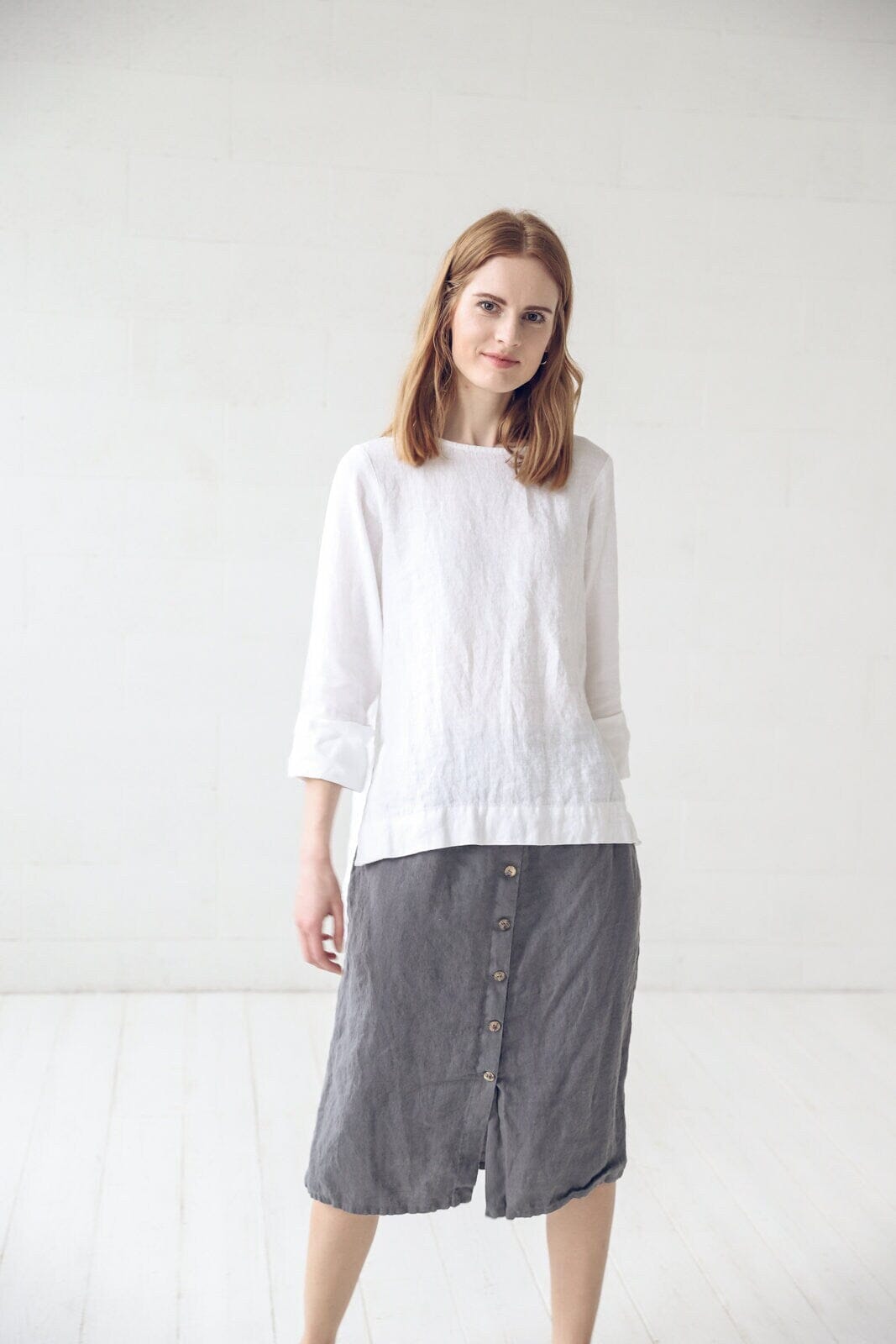 Classic Elegant Linen Top for Women Old Linen Mill 