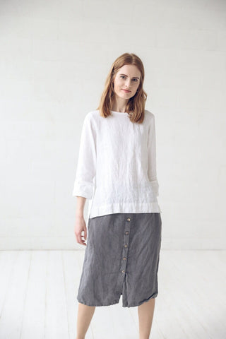 Classic Elegant Linen Top for Women Old Linen Mill 
