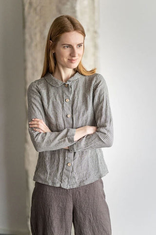 Classic Fitted Collar Linen Shirt Old Linen Mill 