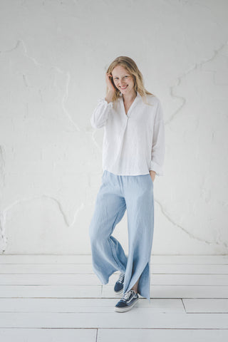 Classic Linen Blouse T48 Old Linen Mill