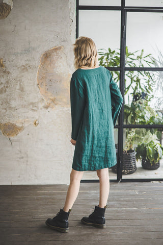 Classic Linen Tunic Dress Old Linen Mill 