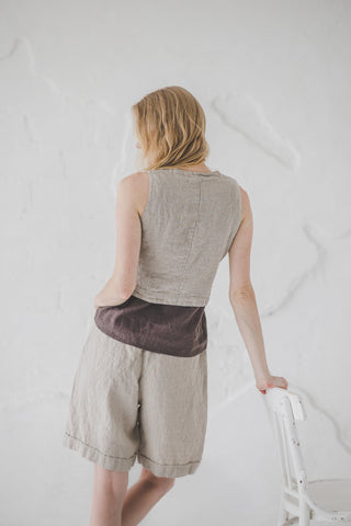 Classic Linen Vest 246 Old Linen Mill