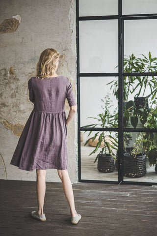 Classic Linen Women Dress Old Linen Mill 