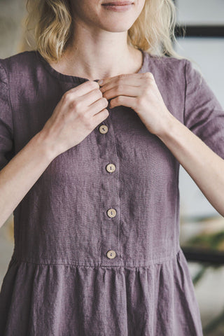 Classic Linen Women Dress Old Linen Mill 