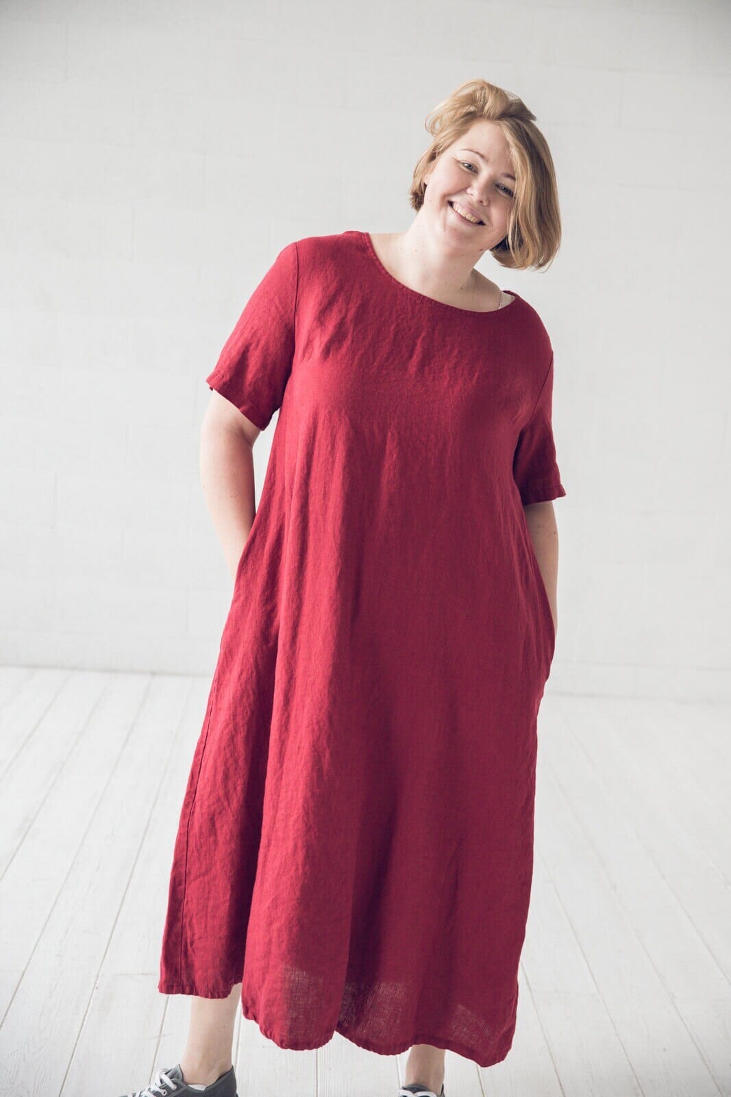 Classic Long Linen Dress Old Linen Mill 