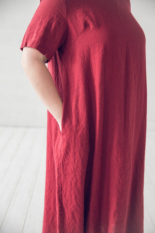 Classic Long Linen Dress Old Linen Mill 