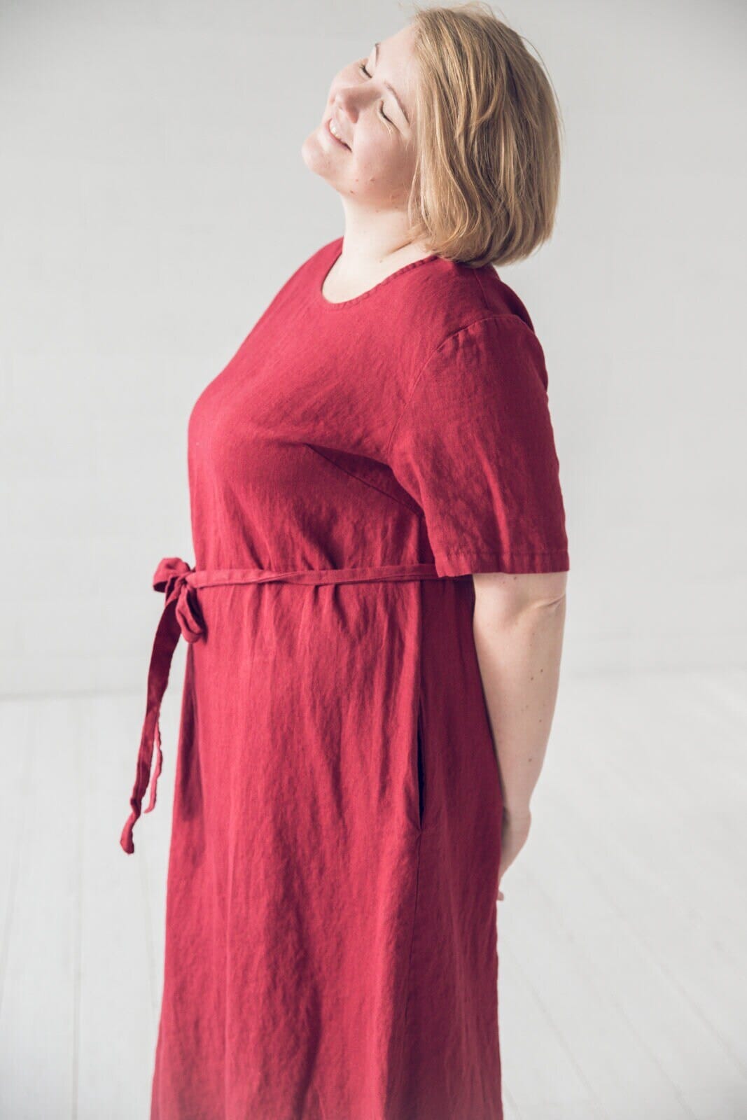 Classic Long Linen Dress Old Linen Mill 