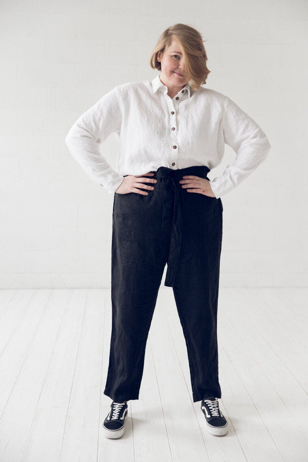 Classic Long-Sleeve Linen Shirt Old Linen Mill 