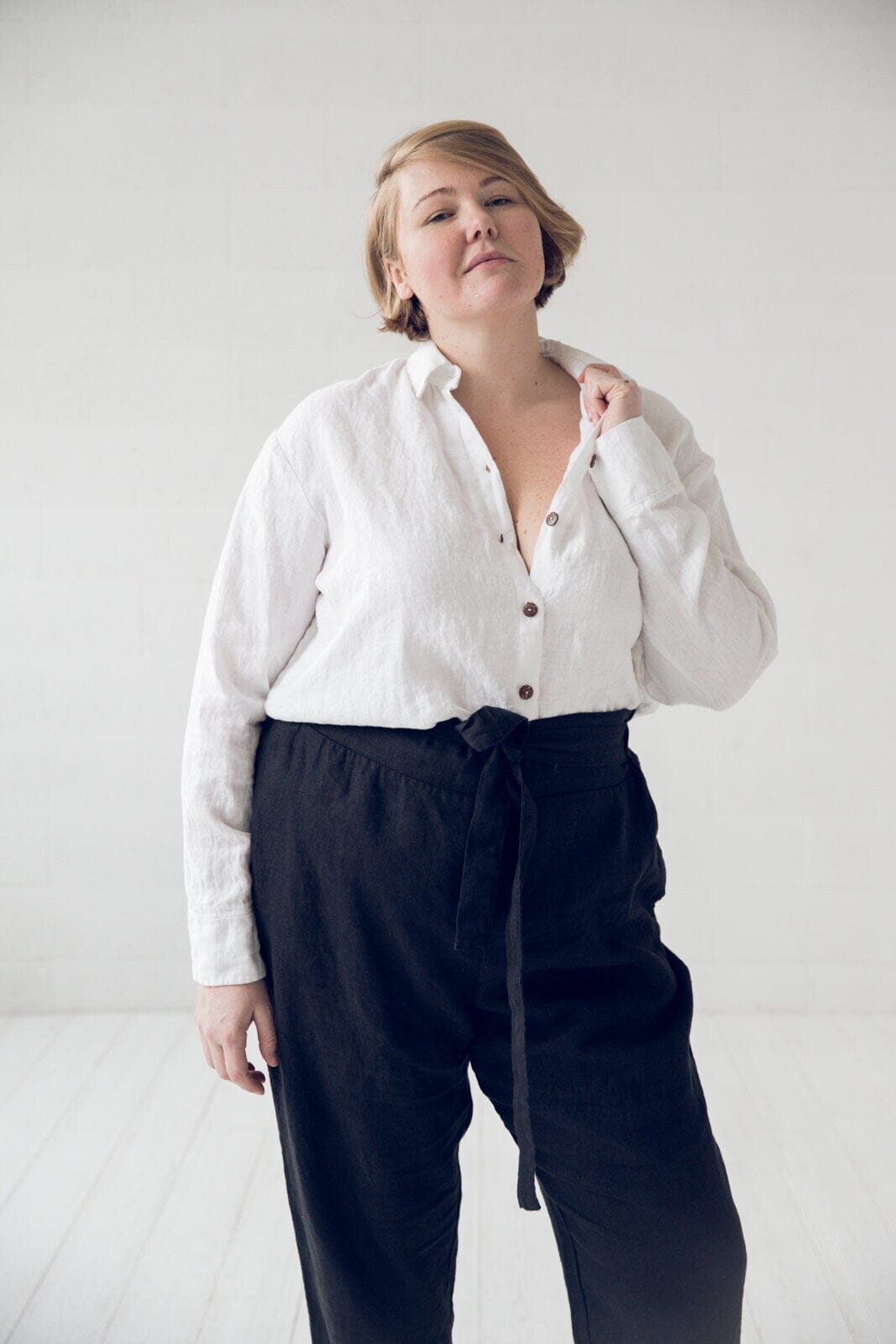 Classic Long-Sleeve Linen Shirt Old Linen Mill 