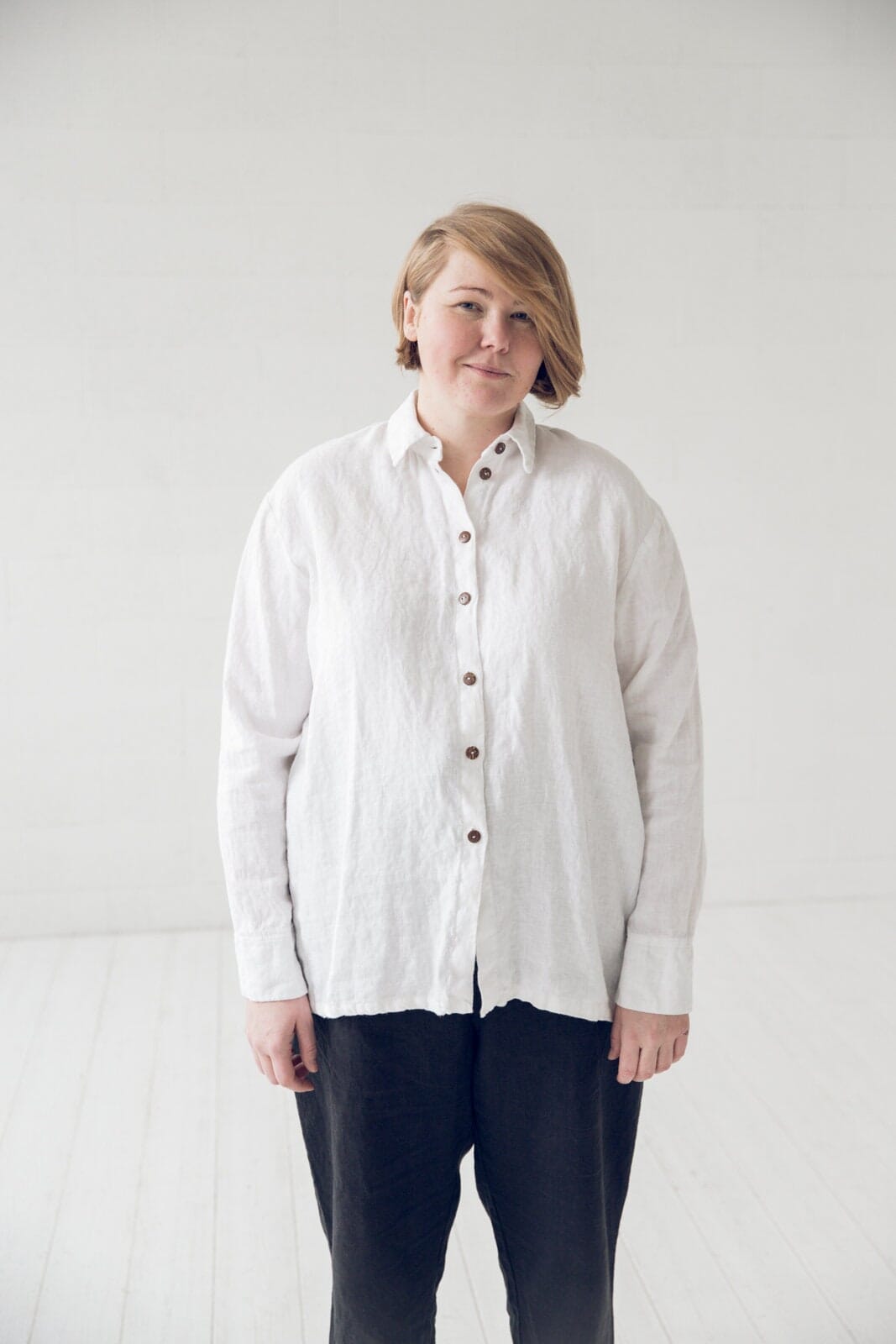 Classic Long-Sleeve Linen Shirt Old Linen Mill 