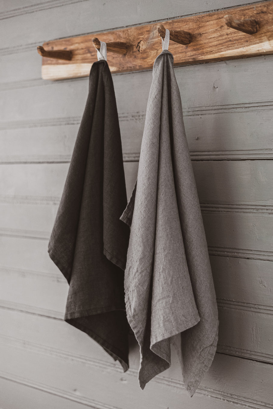 Dark colors Linen Kitchen Tea Towels set of 2 TT50x70 Old Linen Mill