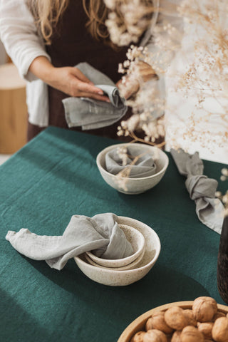 Dark Forest Linen Tablecloth – Various Sizes Old Linen Mill