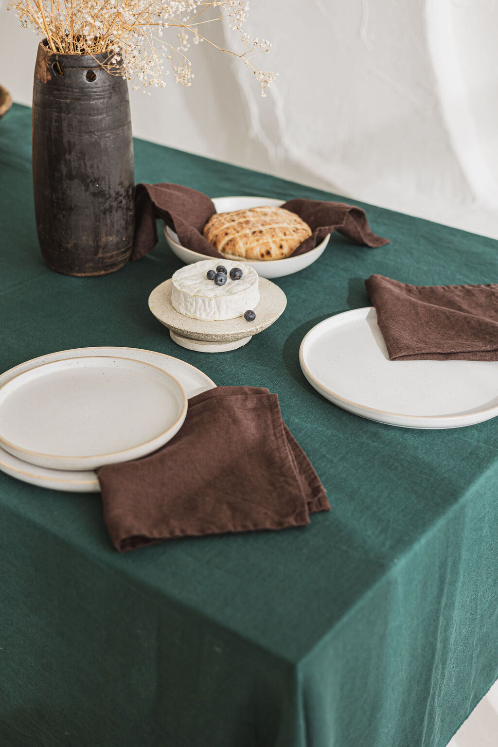 Dark Forest Linen Tablecloth – Various Sizes Old Linen Mill
