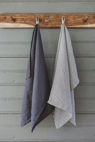 Dark+Pattern Linen Kitchen Tea Towels set of 2 TT50x70 Old Linen Mill