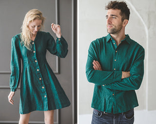 dark forest linen color - Old Linen Mill