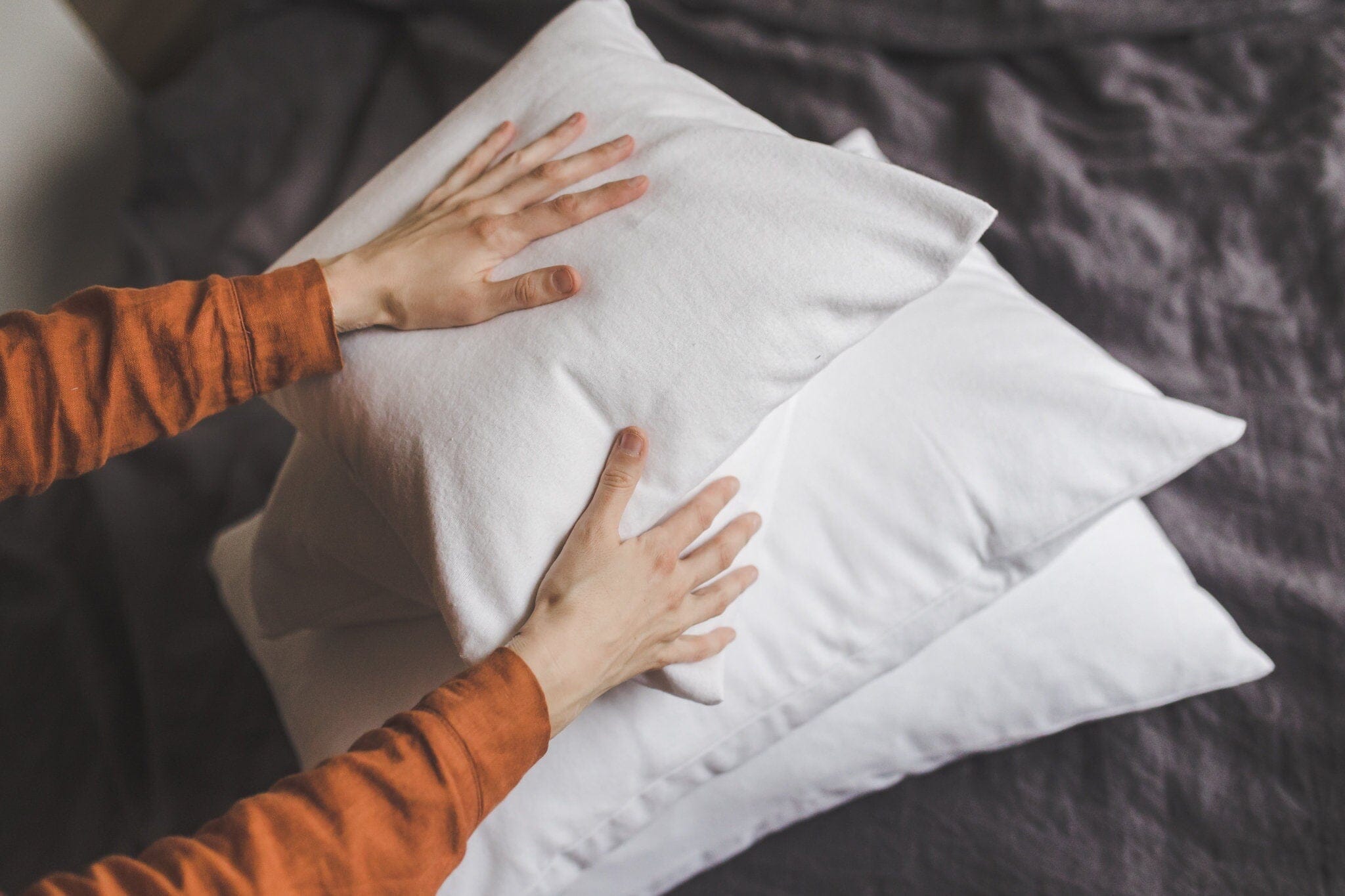 Decorative Natural Cotton Shams Cushion Cover with Zip Old Linen Mill White 40 x 40 cm/15.7 in x 15.7 in 