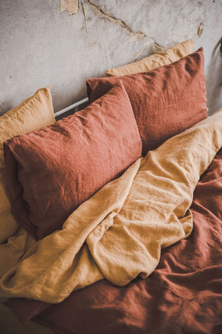 Earth Tone Linen Bedding Set — Warm & Earthy Colors Bedding set Old Linen Mill