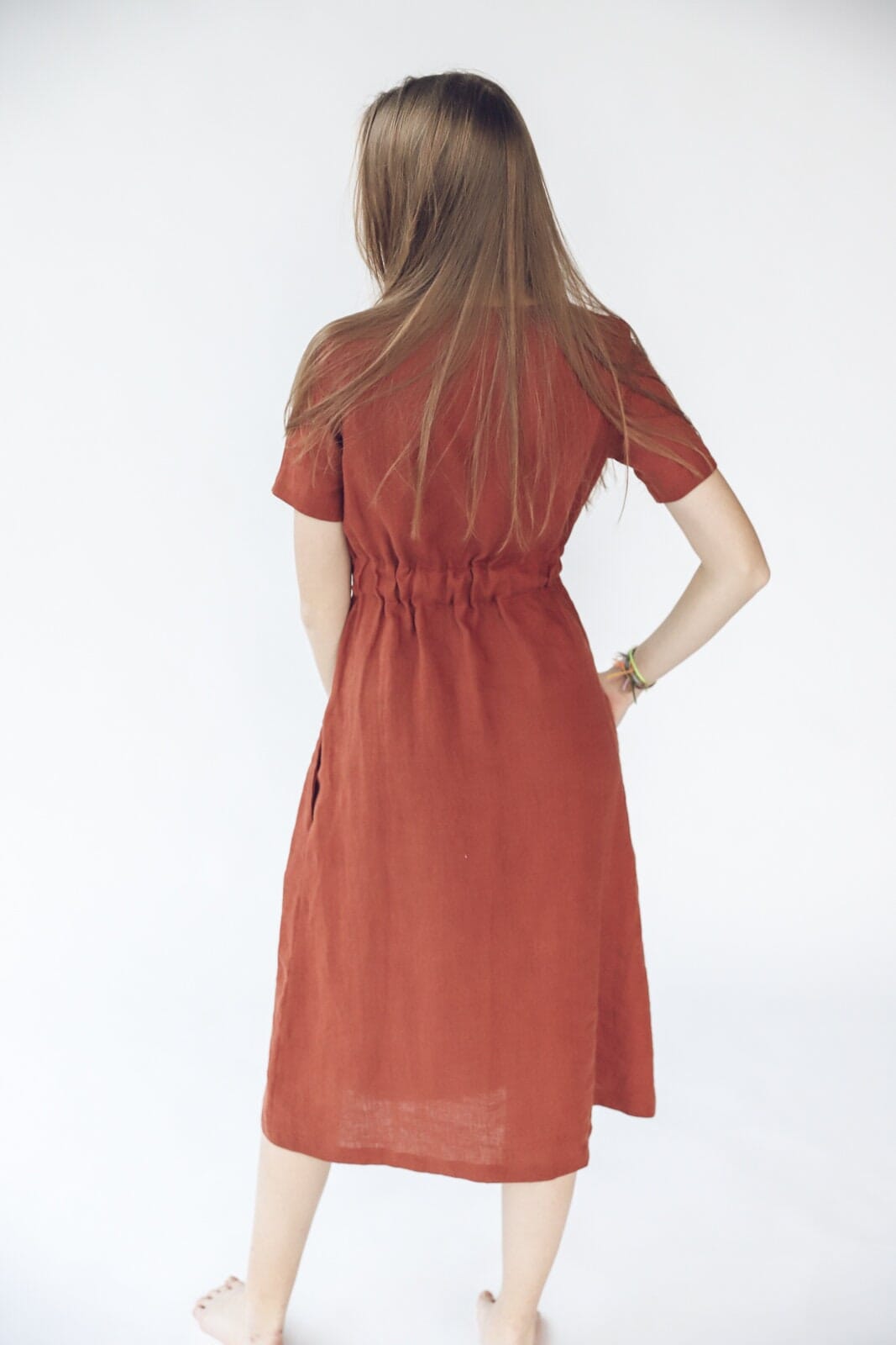 Fitted Linen Dress for Women Old Linen Mill 