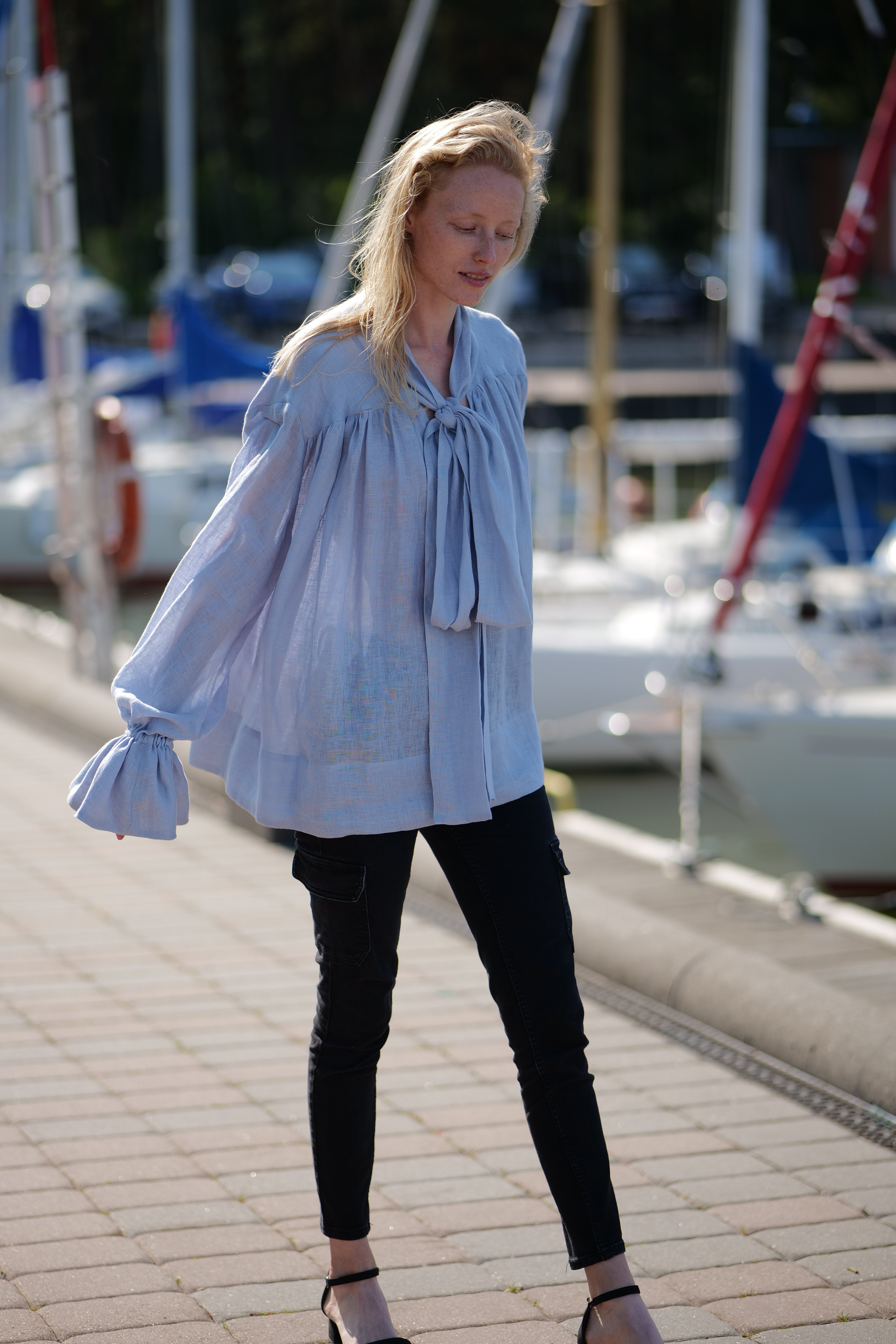 Glamorous Linen Blouse Charlotte T51 Old Linen Mill