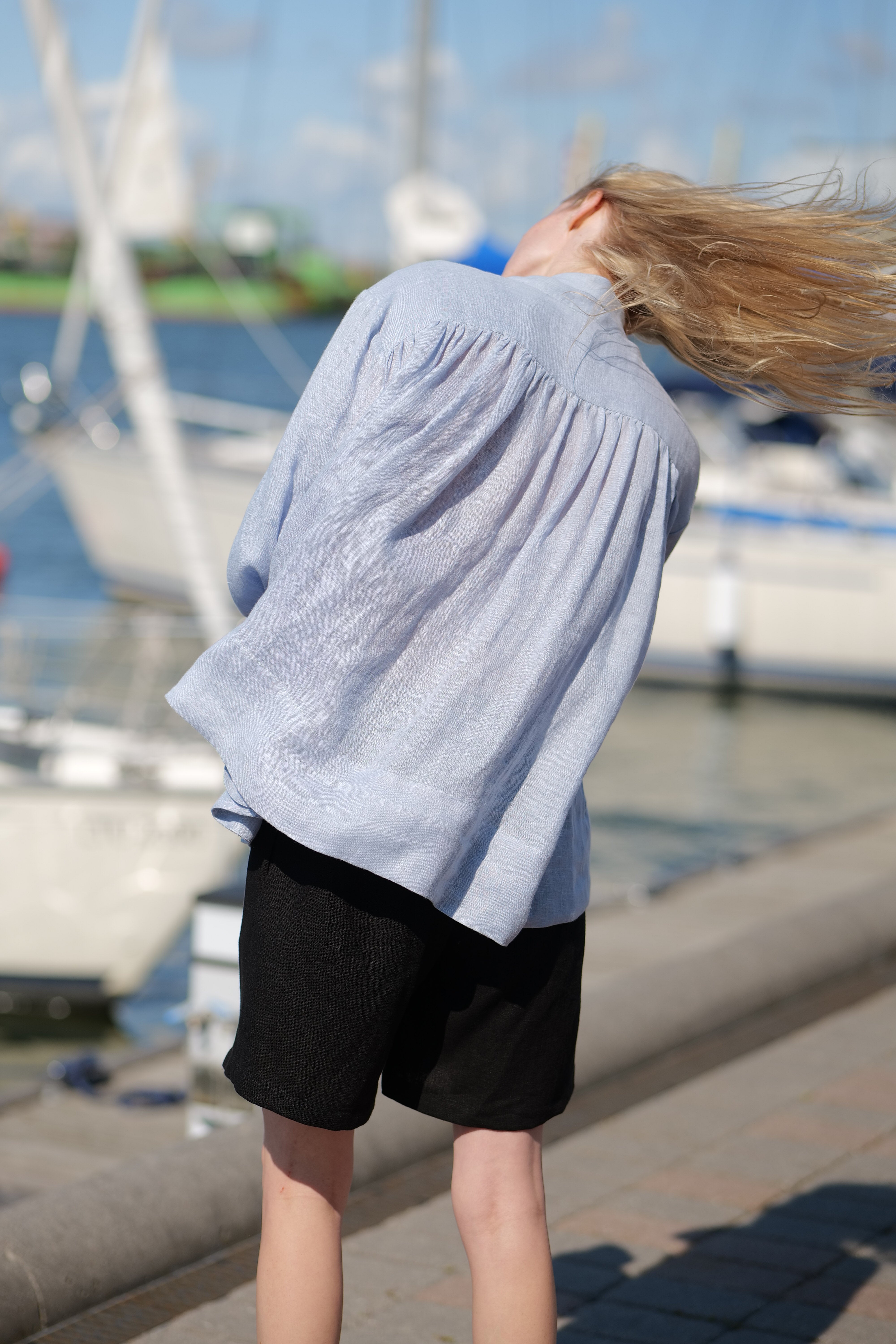 Glamorous Linen Blouse Charlotte T51 Old Linen Mill