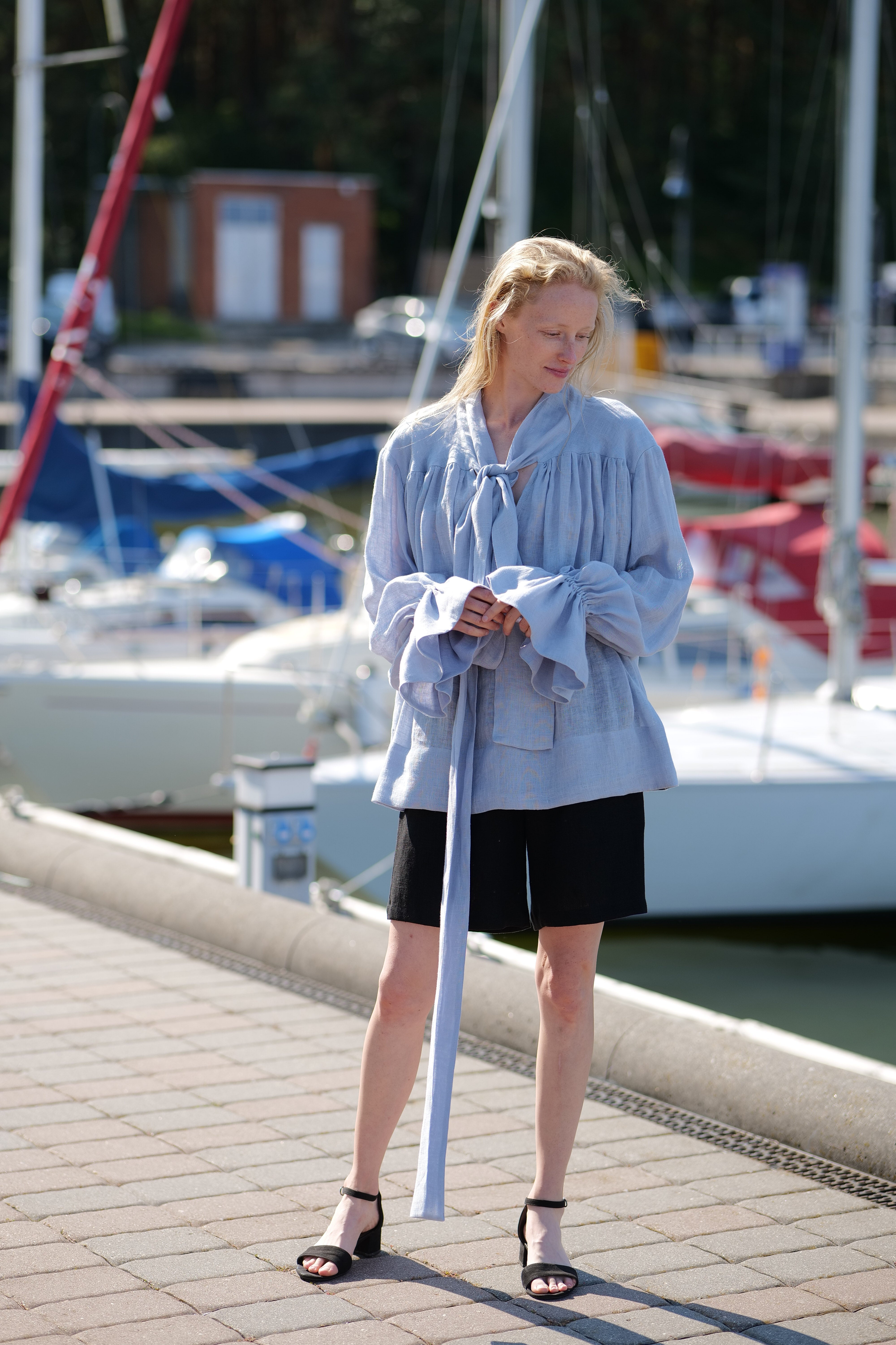 Glamorous Linen Blouse Charlotte T51 Old Linen Mill